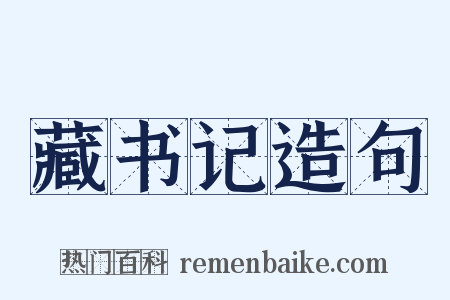 藏书记造句是什么意思的图片
